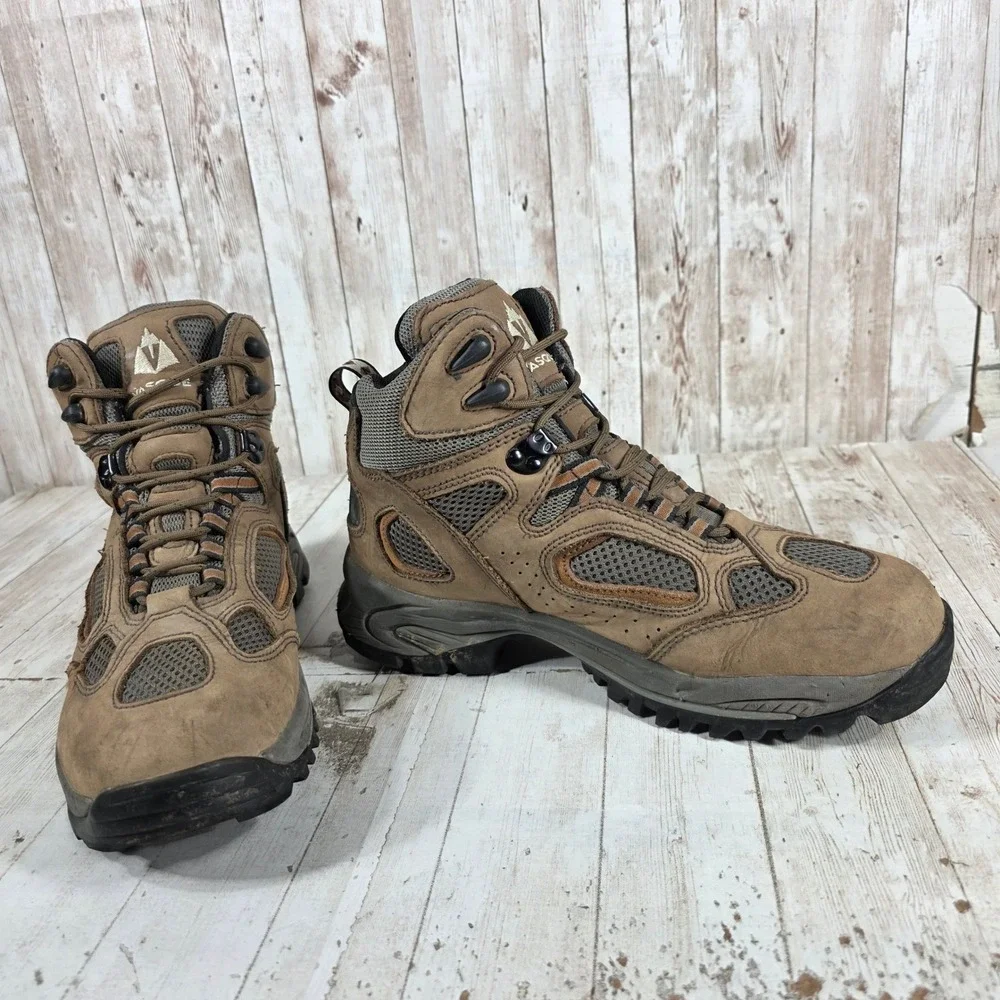 Vasque 7466 Breeze GTX Hiking Boots Mens 9W Brown Leather GORE-TEX Vibram Sole